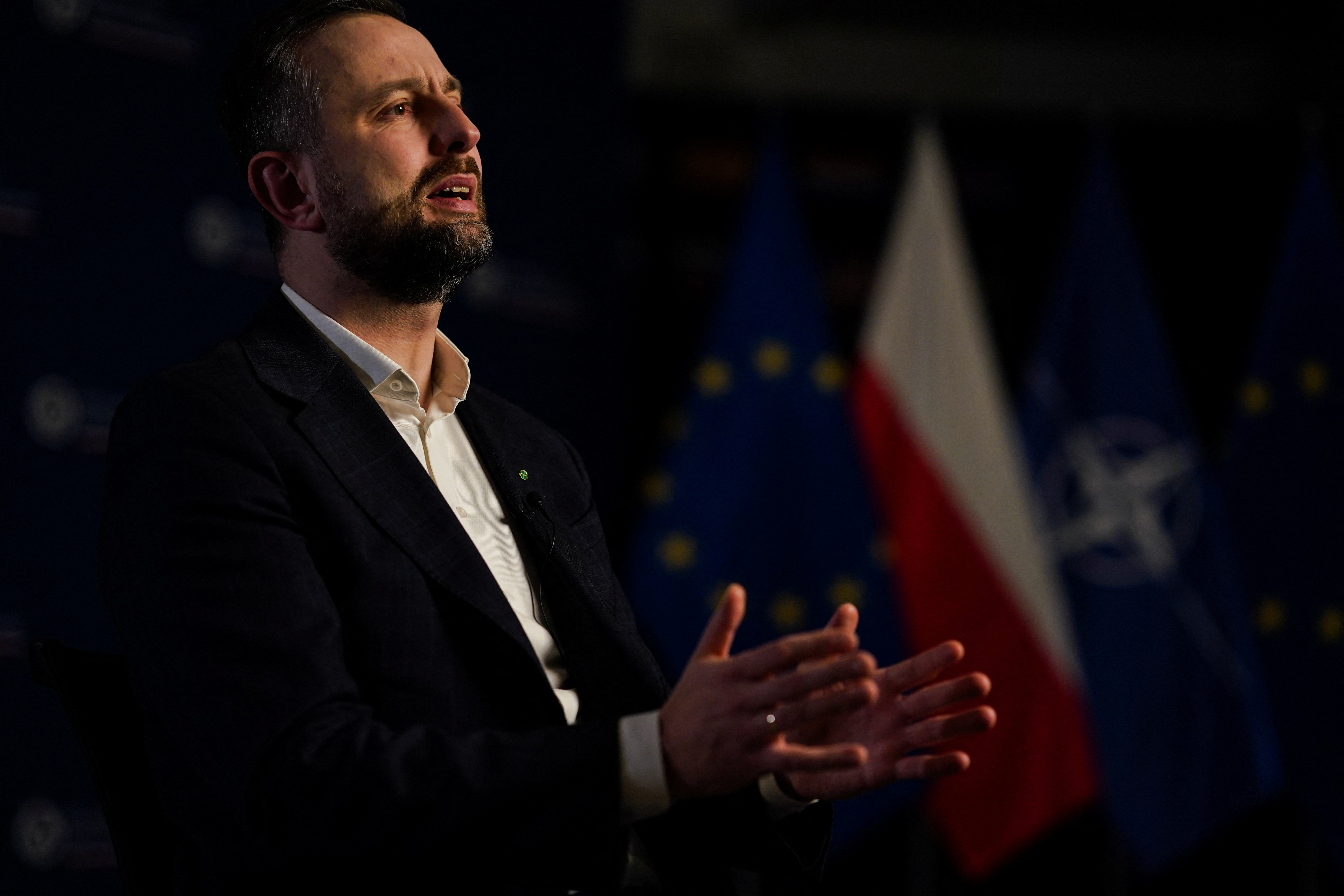 Poland's deputy Prime Minister and Defence Minister Wladyslaw Kosiniak-Kamysz attends an interview with Reuters, in Warsaw