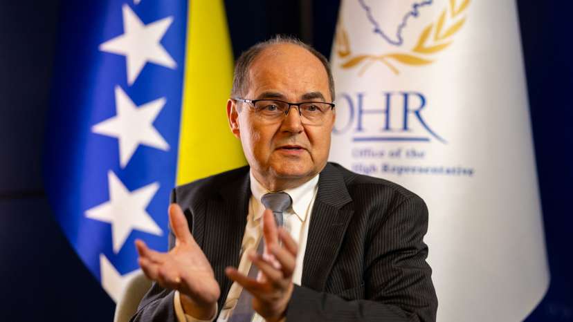 FILE PHOTO: Bosnia's international High Representative Christian Schmidt during the interview for Reuters in Sarajevo