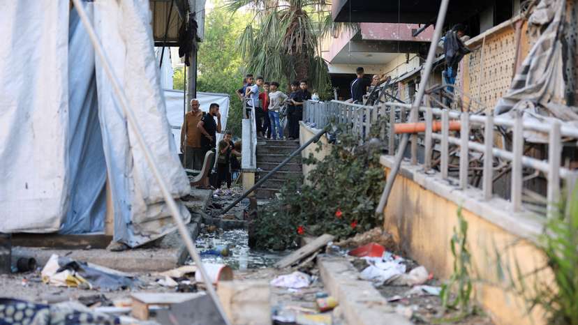 Aftermath of Israeli attacks, in Gaza City
