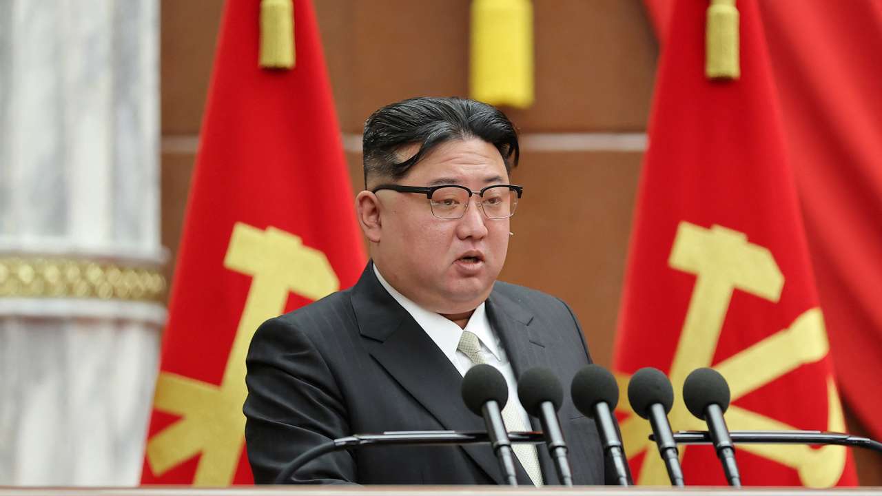 FILE PHOTO: North Korean leader Kim Jong Un attends the 8th Plenary Meeting of the 8th Central Committee of the Workers' Party of Korea, in Pyongyang