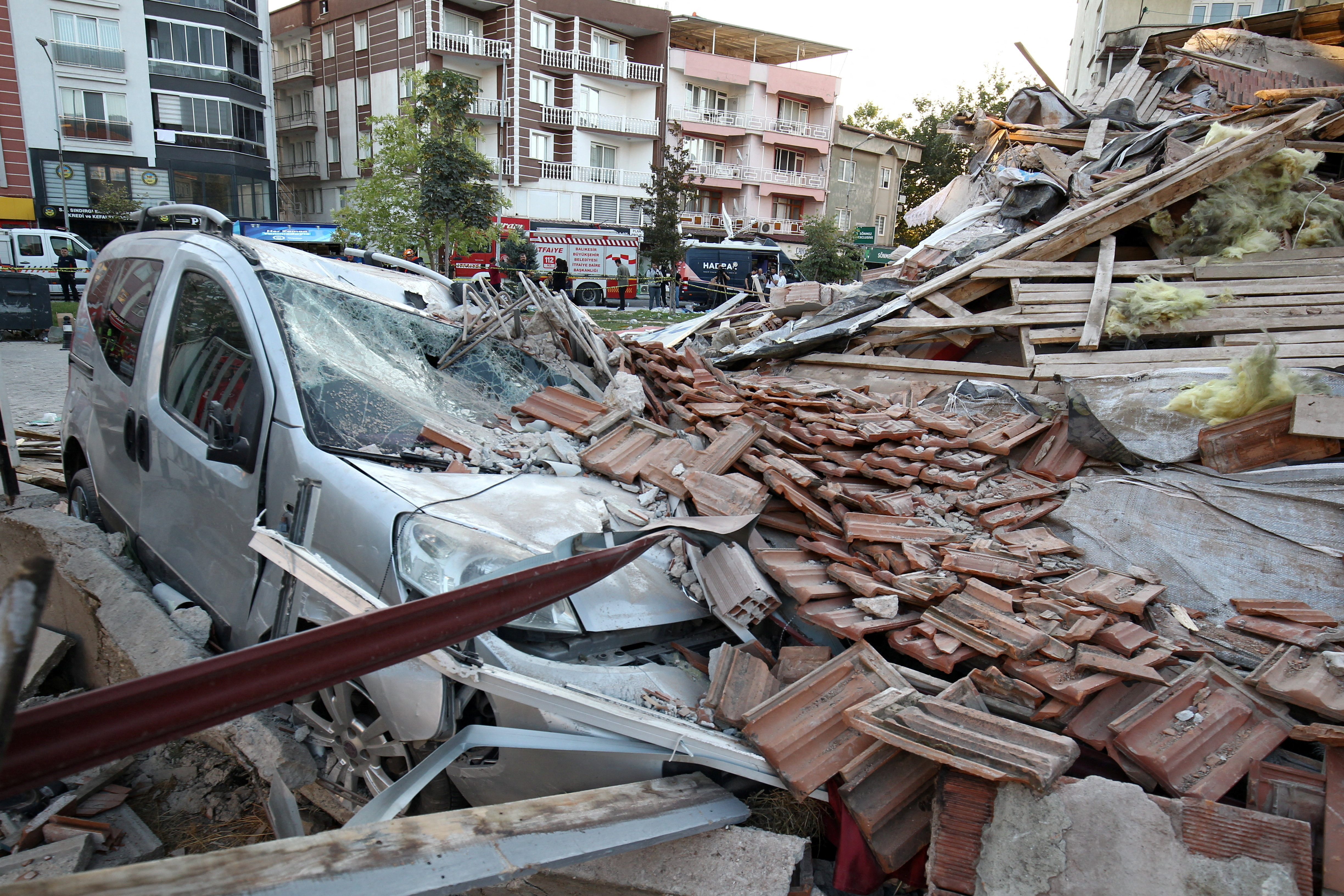 Aftermath of an earthquake in western Turkey