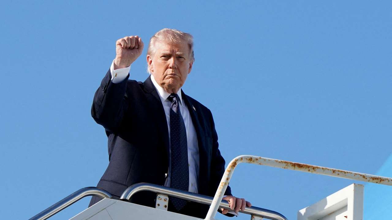 FILE PHOTO: U.S. President Donald Trump departs Florida