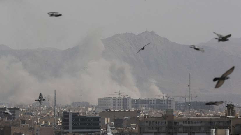 Aftermath of strike in Tehran