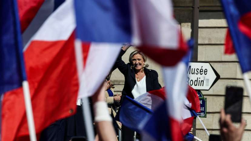 Rally in support of French far-right leader Marine Le Pen in Paris