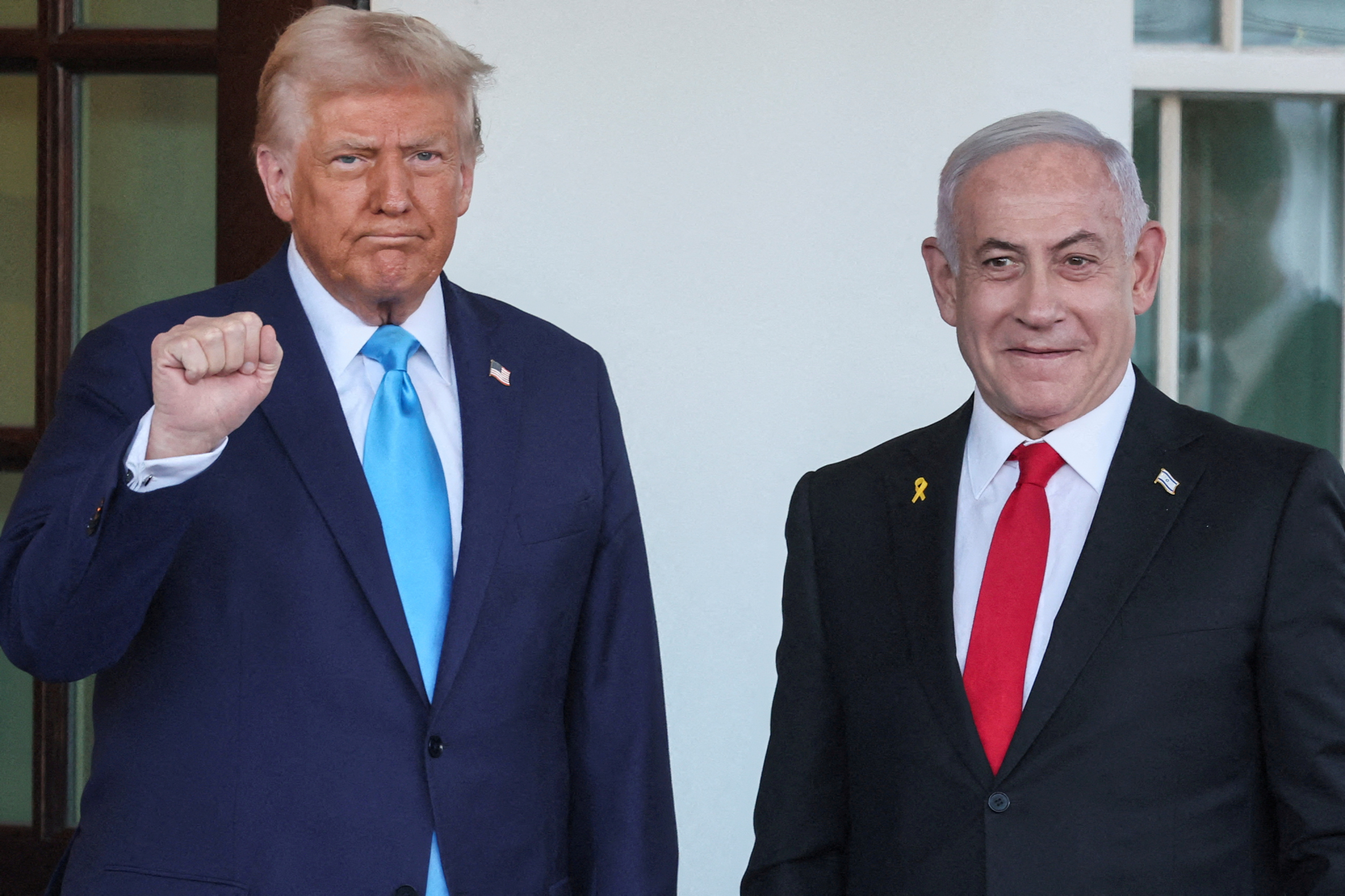 FILE PHOTO: U.S. President Trump meets Israeli PM Netanyahu in Washington