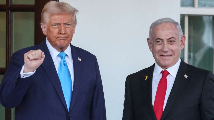 FILE PHOTO: U.S. President Trump meets Israeli PM Netanyahu in Washington