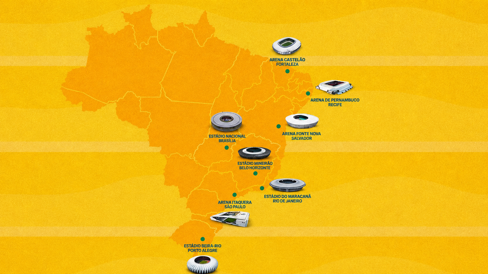 Mapa da Copa do Mundo 2027