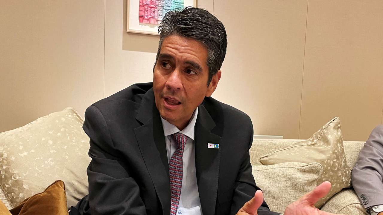 Palau President Surangel Whipps Jr. speaks at an interview with Reuters in Tokyo
