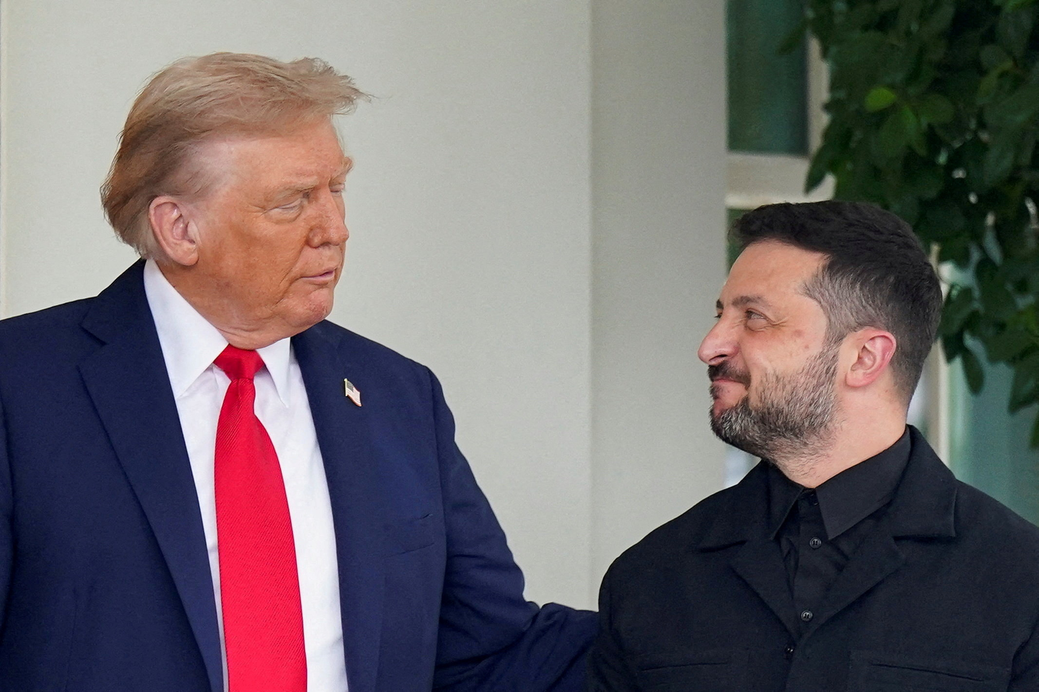 FILE PHOTO: U.S. President Trump meets with Ukrainian President Zelenskiy and European leaders, in Washington, D.C.