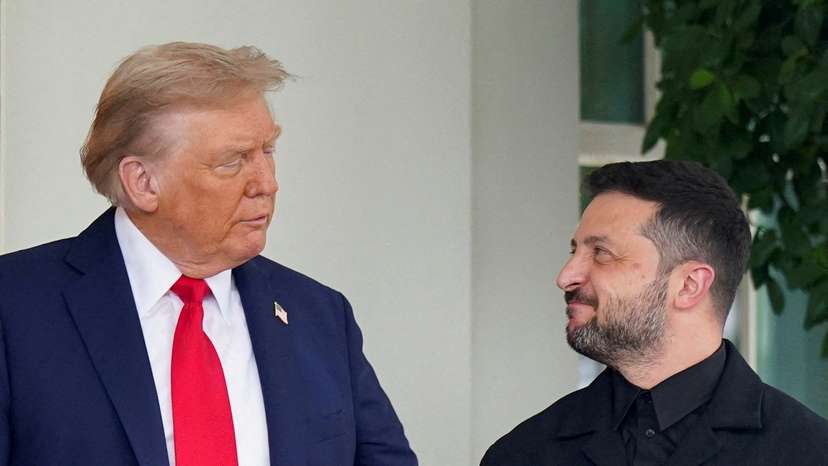 FILE PHOTO: U.S. President Trump meets with Ukrainian President Zelenskiy and European leaders, in Washington, D.C.