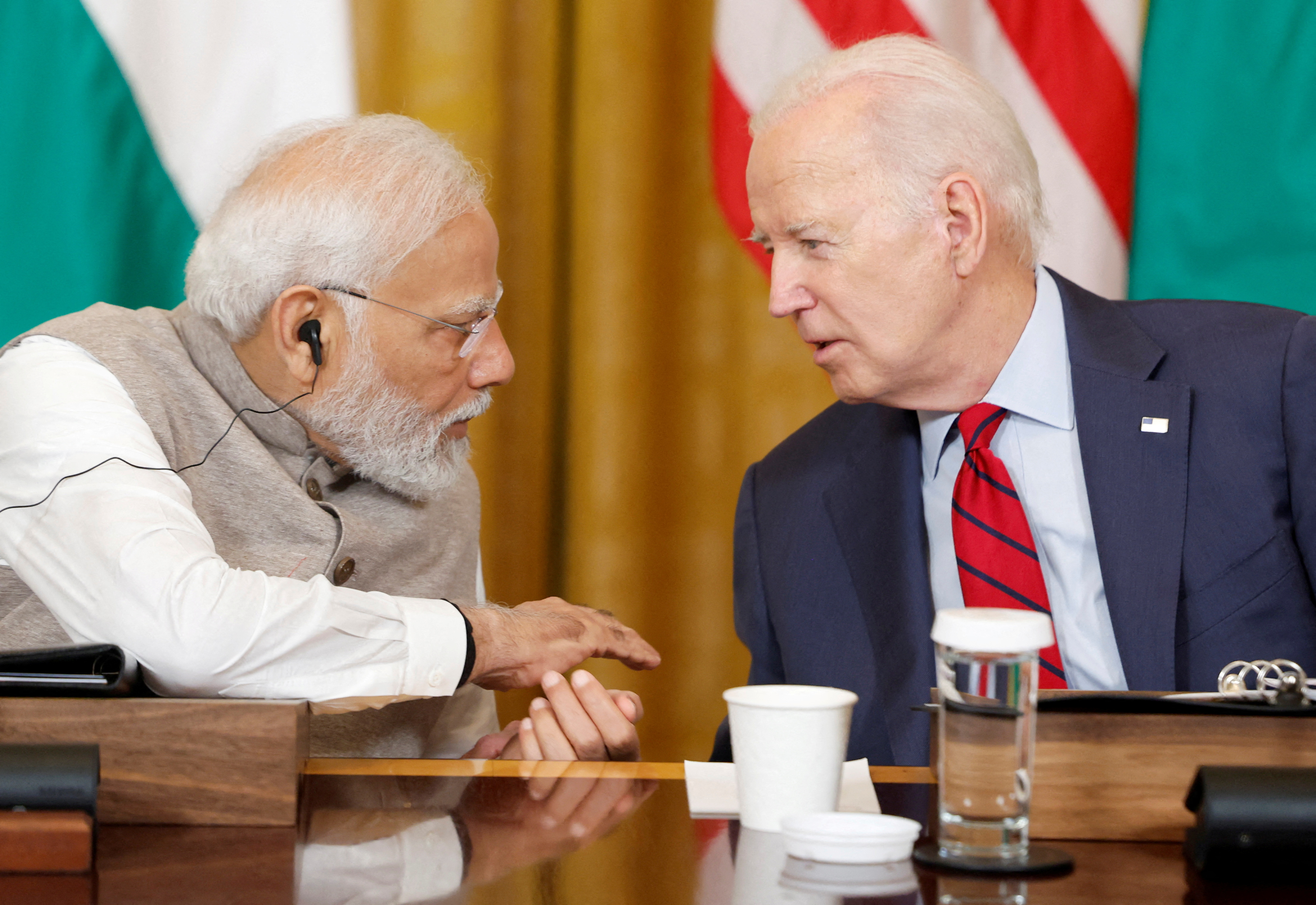 FILE PHOTO: U.S. President Biden and India's Prime Minister Modi meet with senior officials and CEOs of American and Indian companies, in Washington