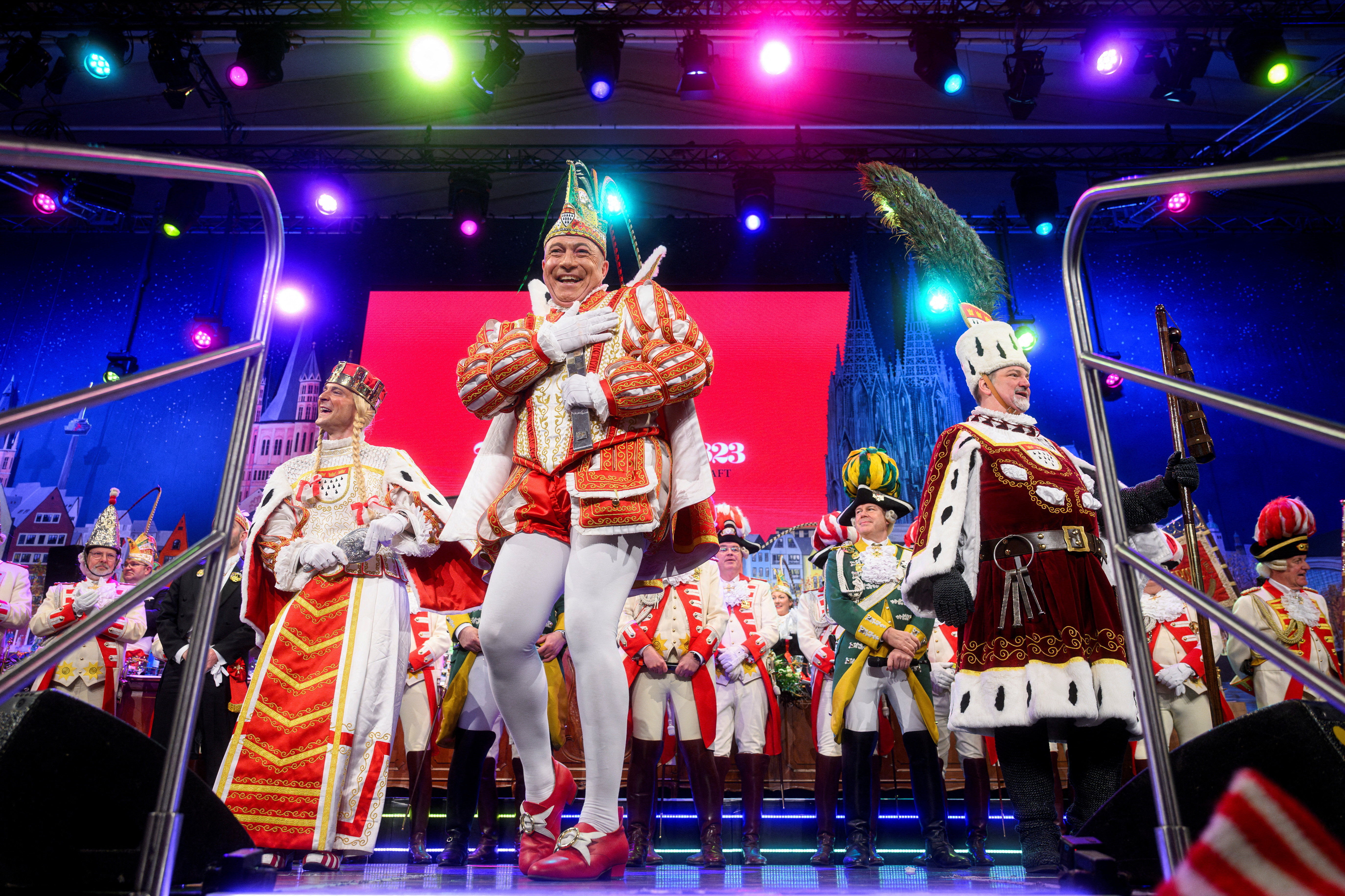 The Dreigestirn (triumvirate) during Carnival season, in Cologne