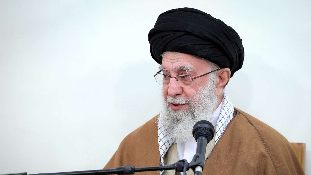 Iran's Supreme Leader Ayatollah Ali Khamenei meets with government officials in Tehran
