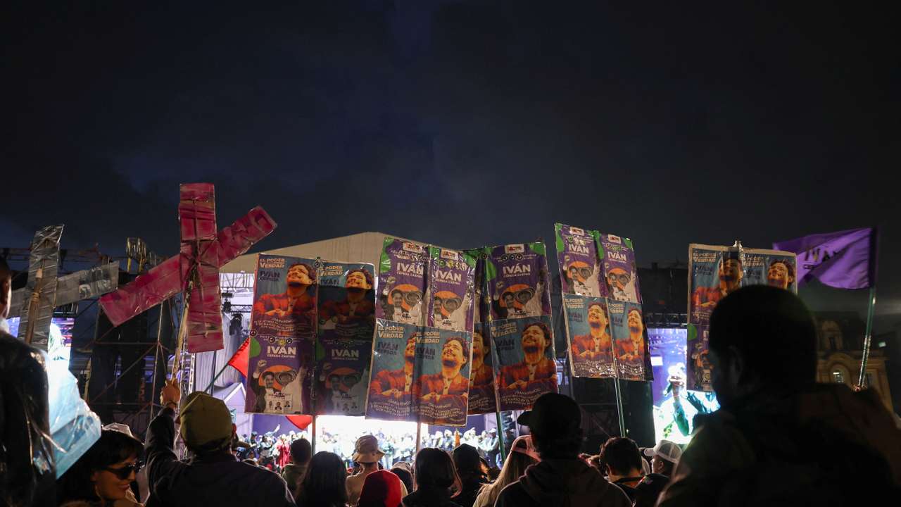 Closing ceremony of the Pacto Historico's congressional campaign at the Plaza de Bolivar in Bogota