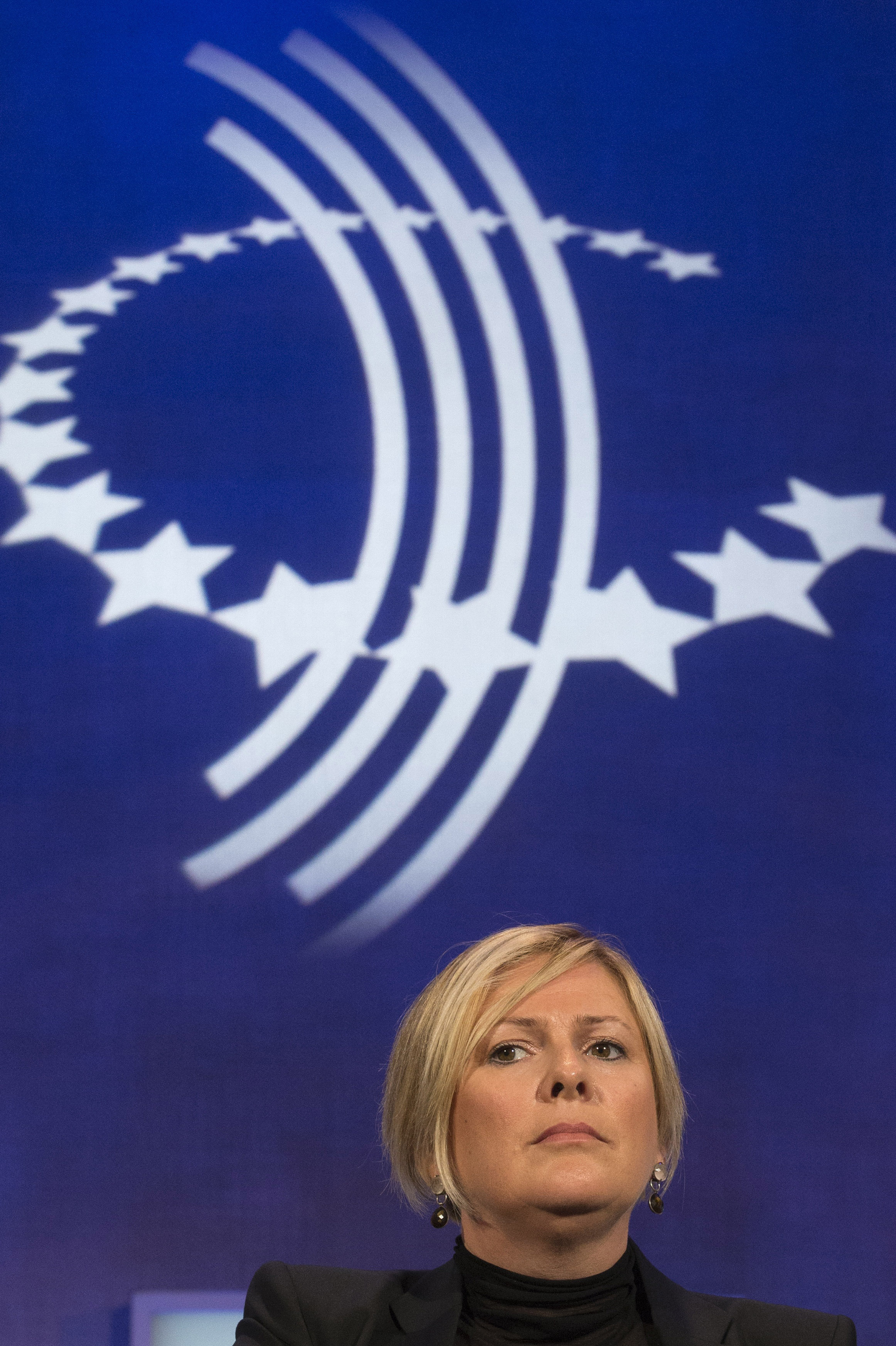 FILE PHOTO: Halla Tomasdottir, Founder and Chair at Sisters Capital, takes part in a plenary session labeled "Women Decision-Makers in the Global Economy," at the Clinton Global Initiative 2013 in New York