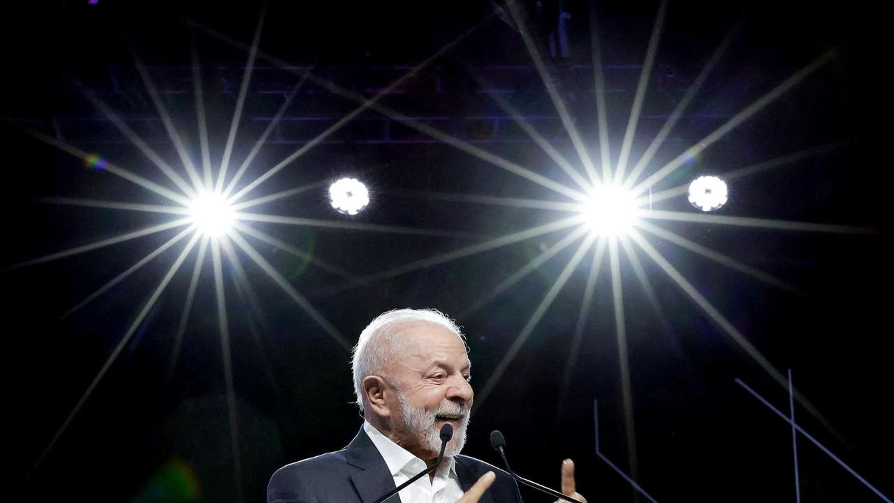 FILE PHOTO: Brazil’s President Luiz Inacio Lula da Silva speaks during the opening of Sao Paulo International Motor Show in Sao Paulo