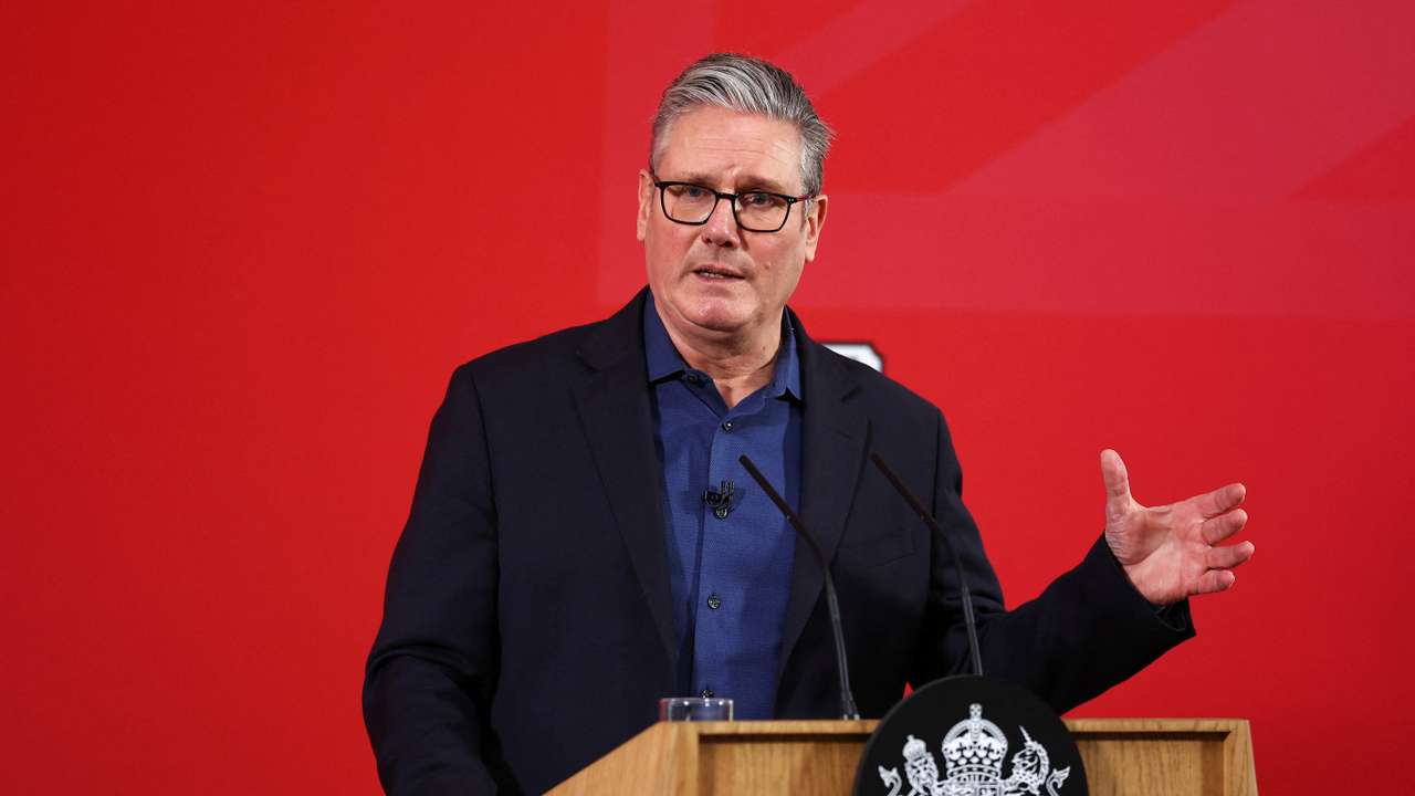 Prime Minister Keir Starmer Makes a Speech In East Sussex