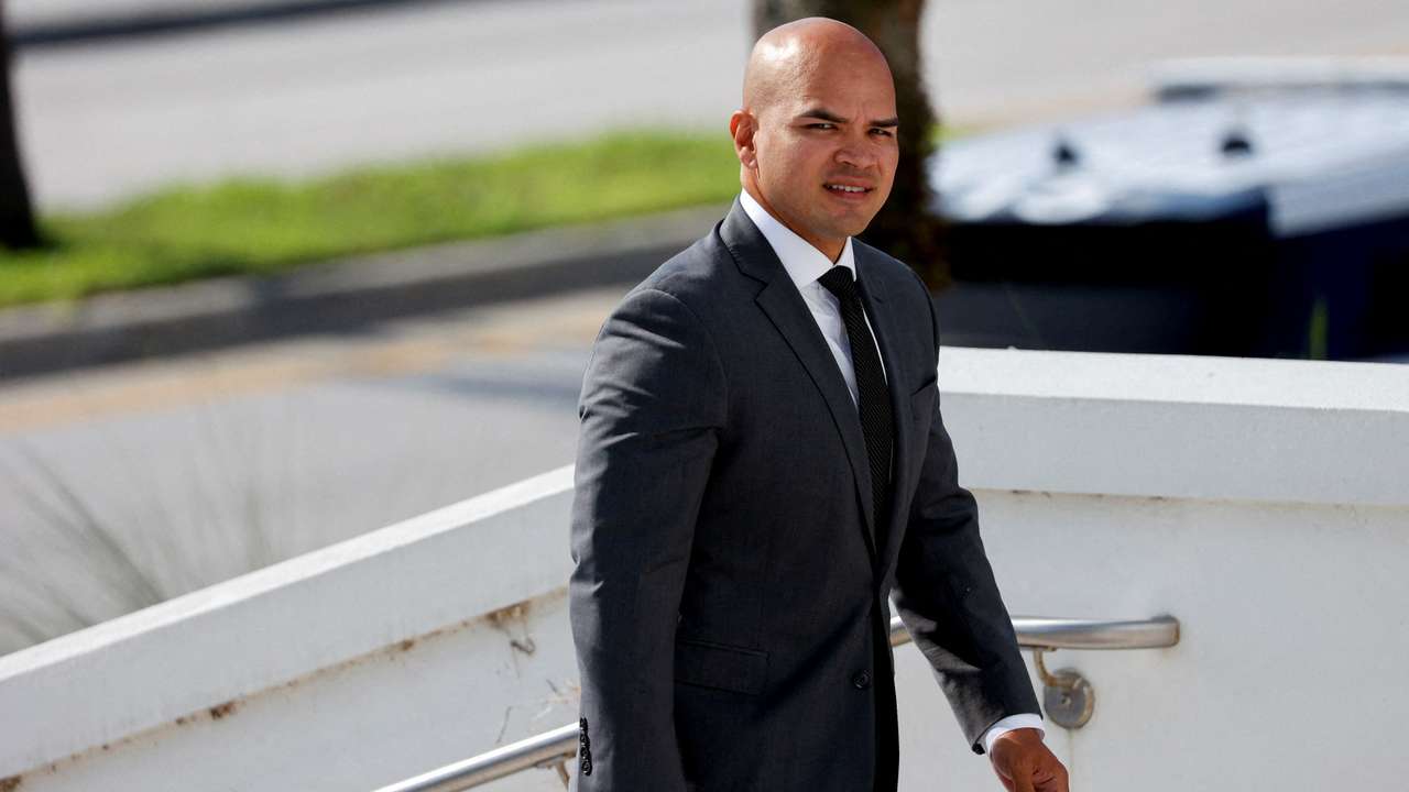 FILE PHOTO: Walt Nauta, personal aide to former U.S. President Trump, arrives at Alto Lee Adams Sr. U.S. Courthouse, in Fort Pierce