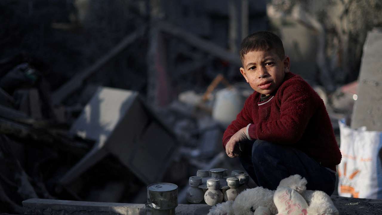 Aftermath of an Israeli strike in Rafah