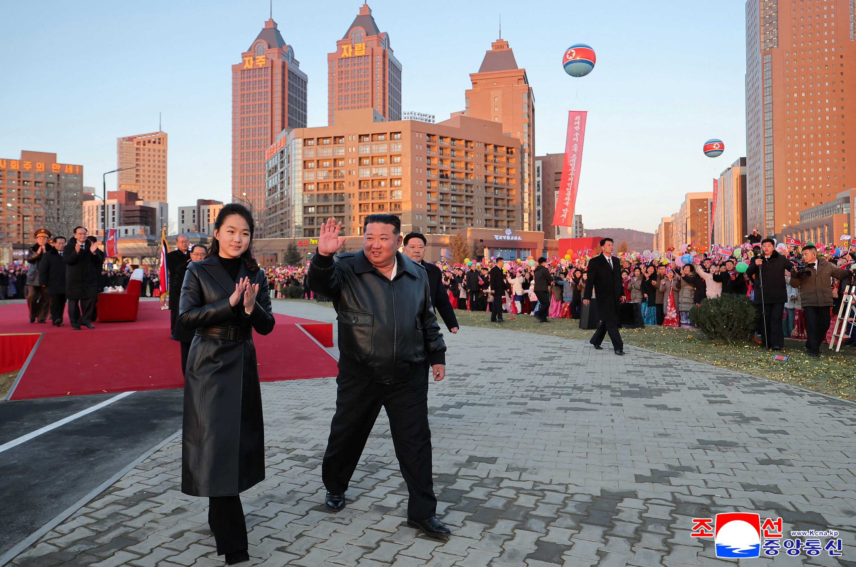 North Korean leader Kim Jong Un attends housing complex completion ceremony in Pyongyang