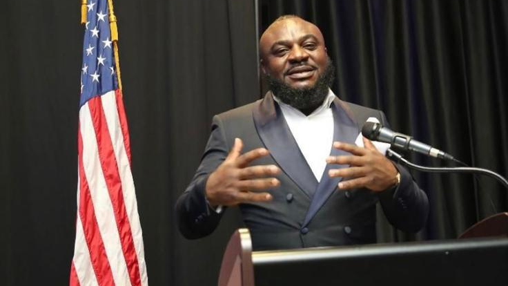 Owolabi Williams at the Global Boys Summit 2023 in Brampton, Canada.