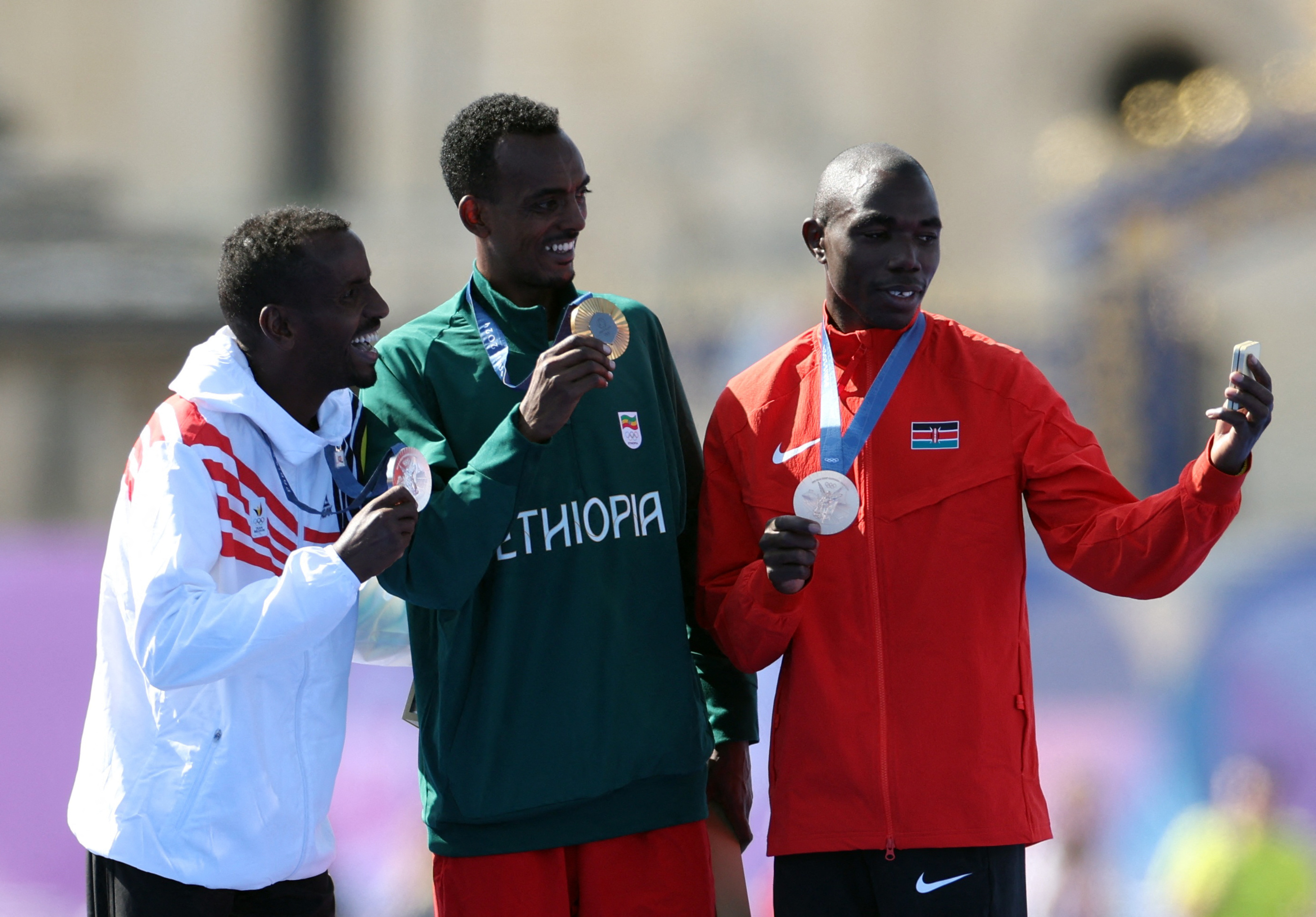 Athletics - Men's Marathon Victory Ceremony