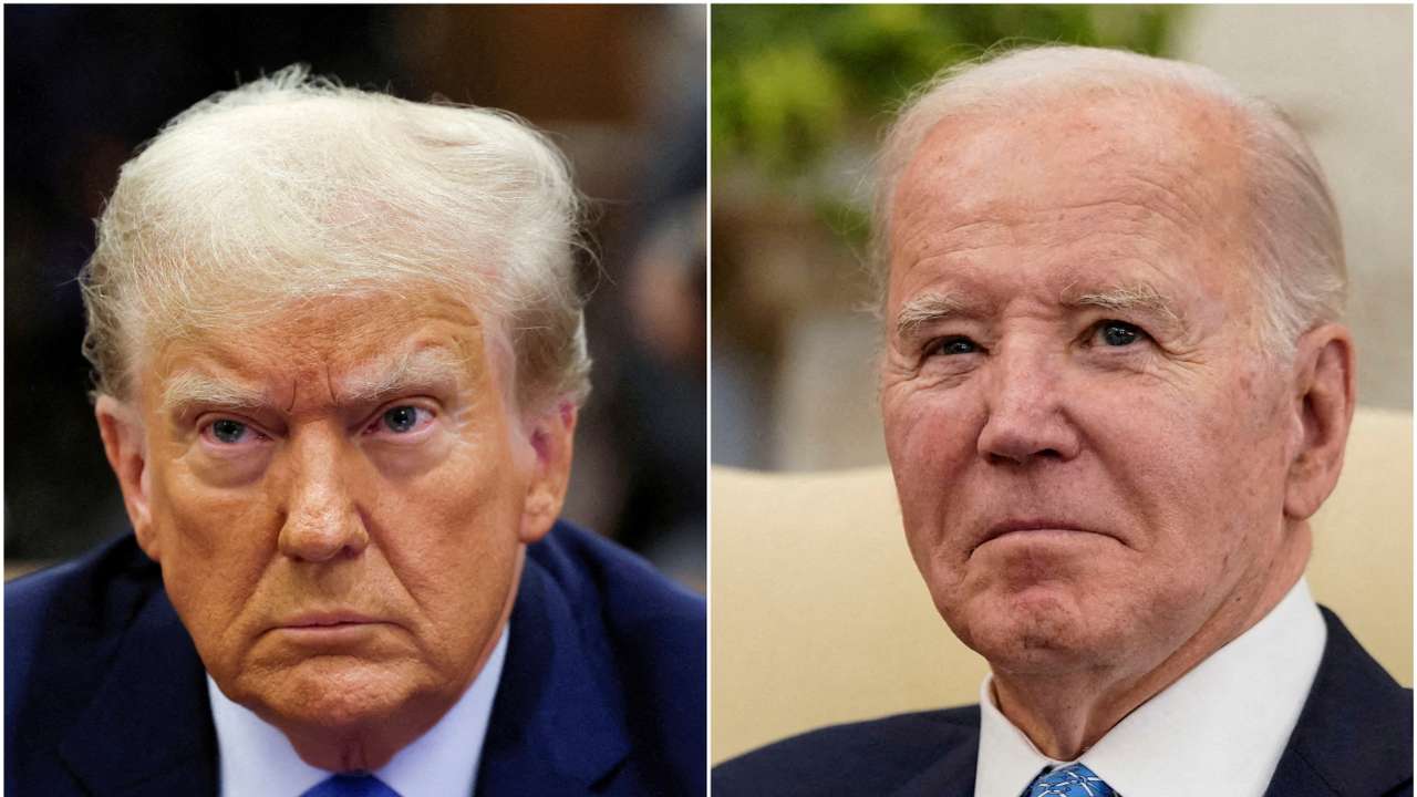 Combination picture showing Former U.S. President Donald Trump and U.S. President Joe Biden