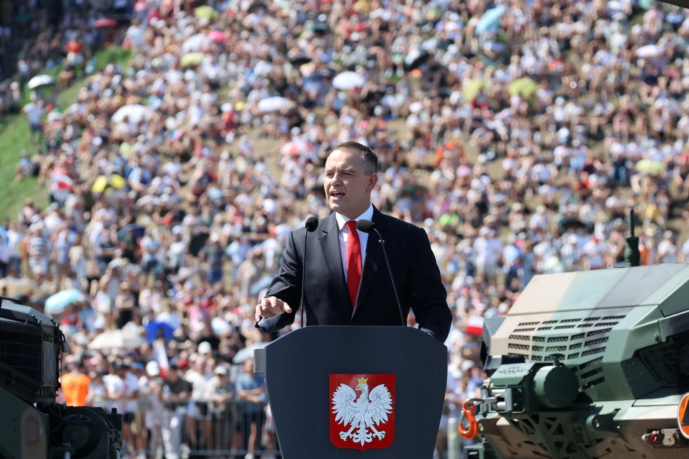 Military parade on the Polish Armed Forces Day in Warsaw