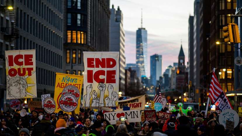 FILE PHOTO: Protest against Immigration and Customs Enforcement (ICE) in New York City