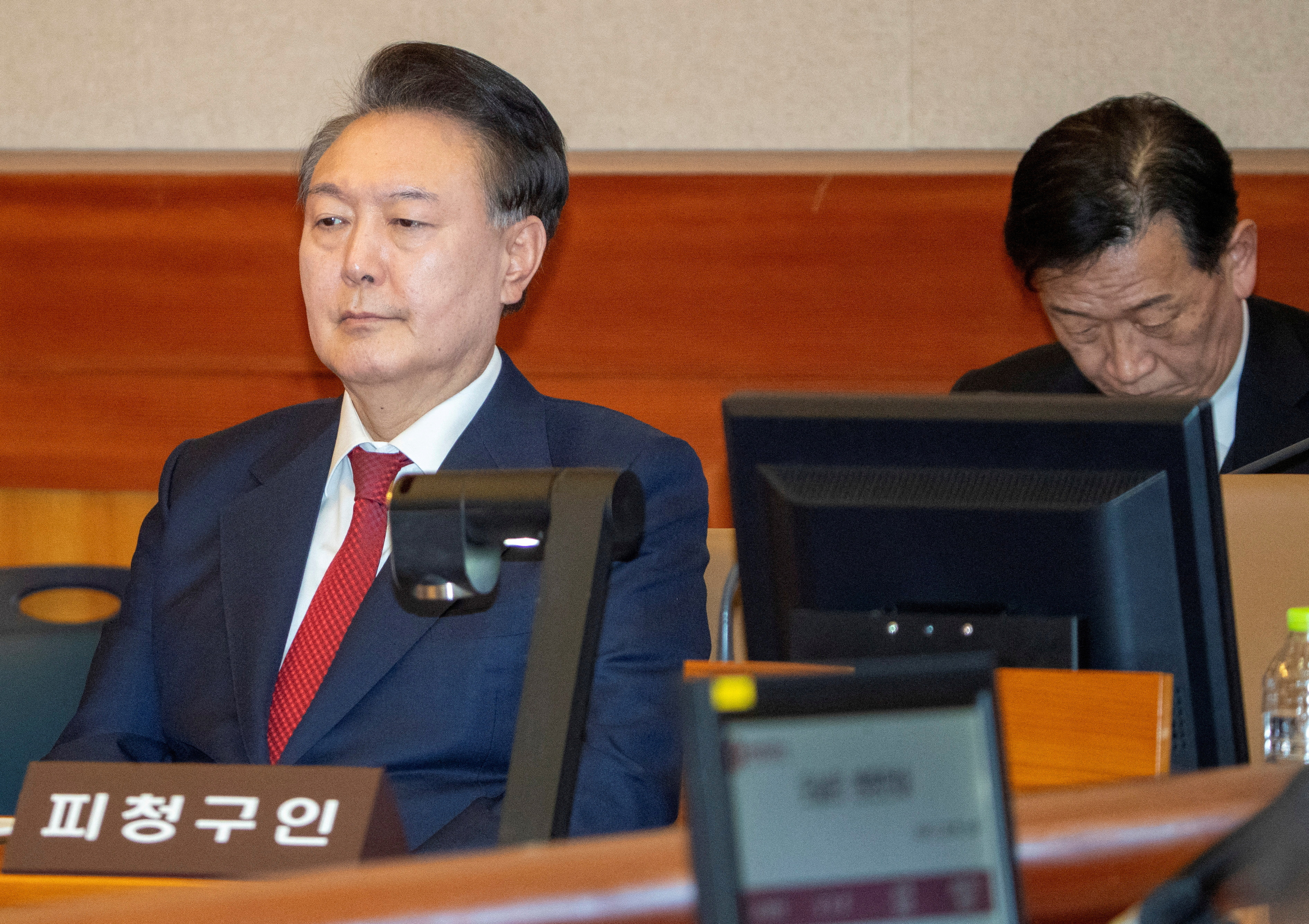 FILE PHOTO: South Korean President Yoon attends impeachment trial hearing