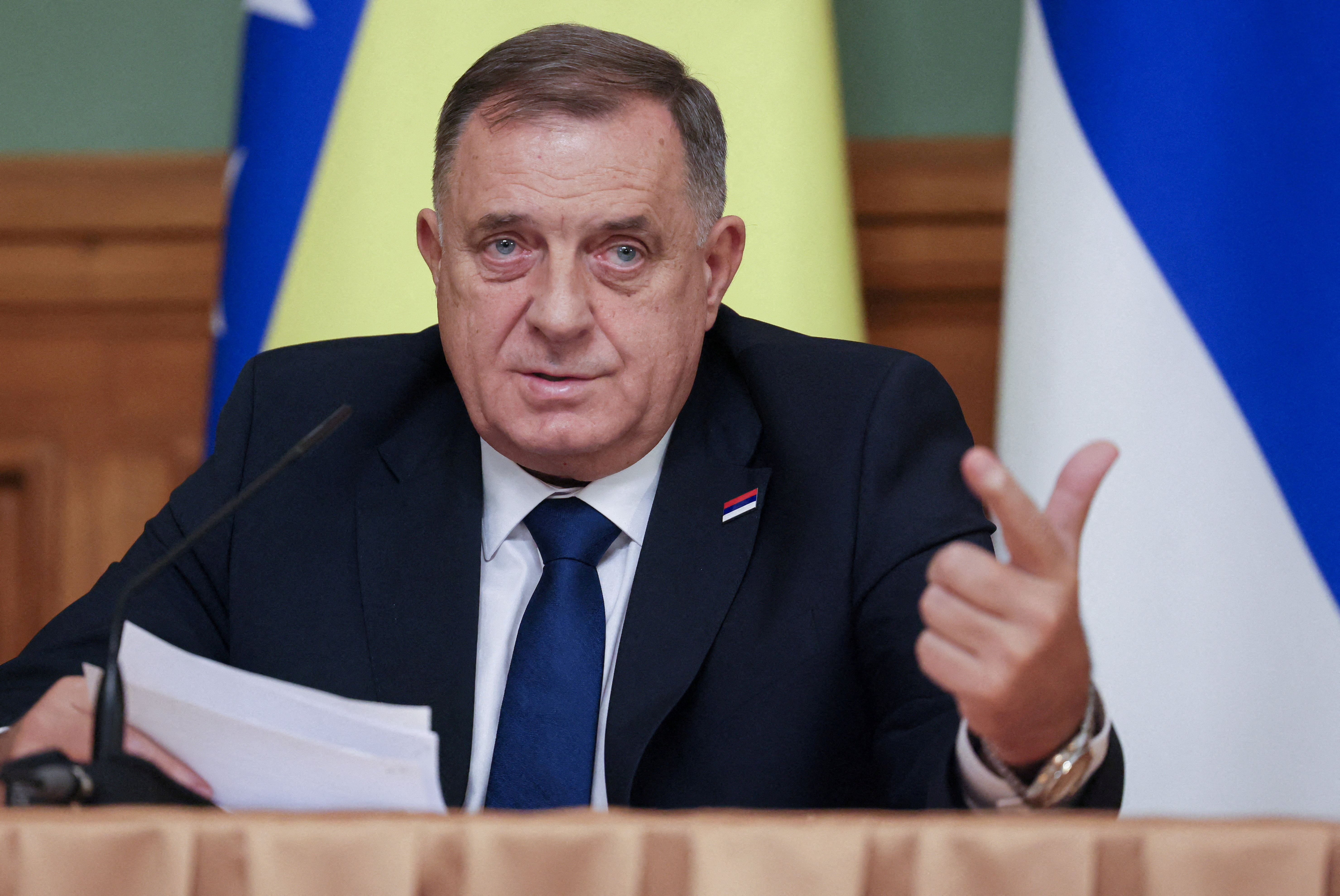 FILE PHOTO: Russian Foreign Minister Lavrov hosts Bosnian Serb leader Dodik in Moscow