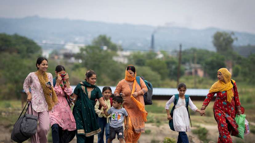 Shelter for evacuated families in Jammu region