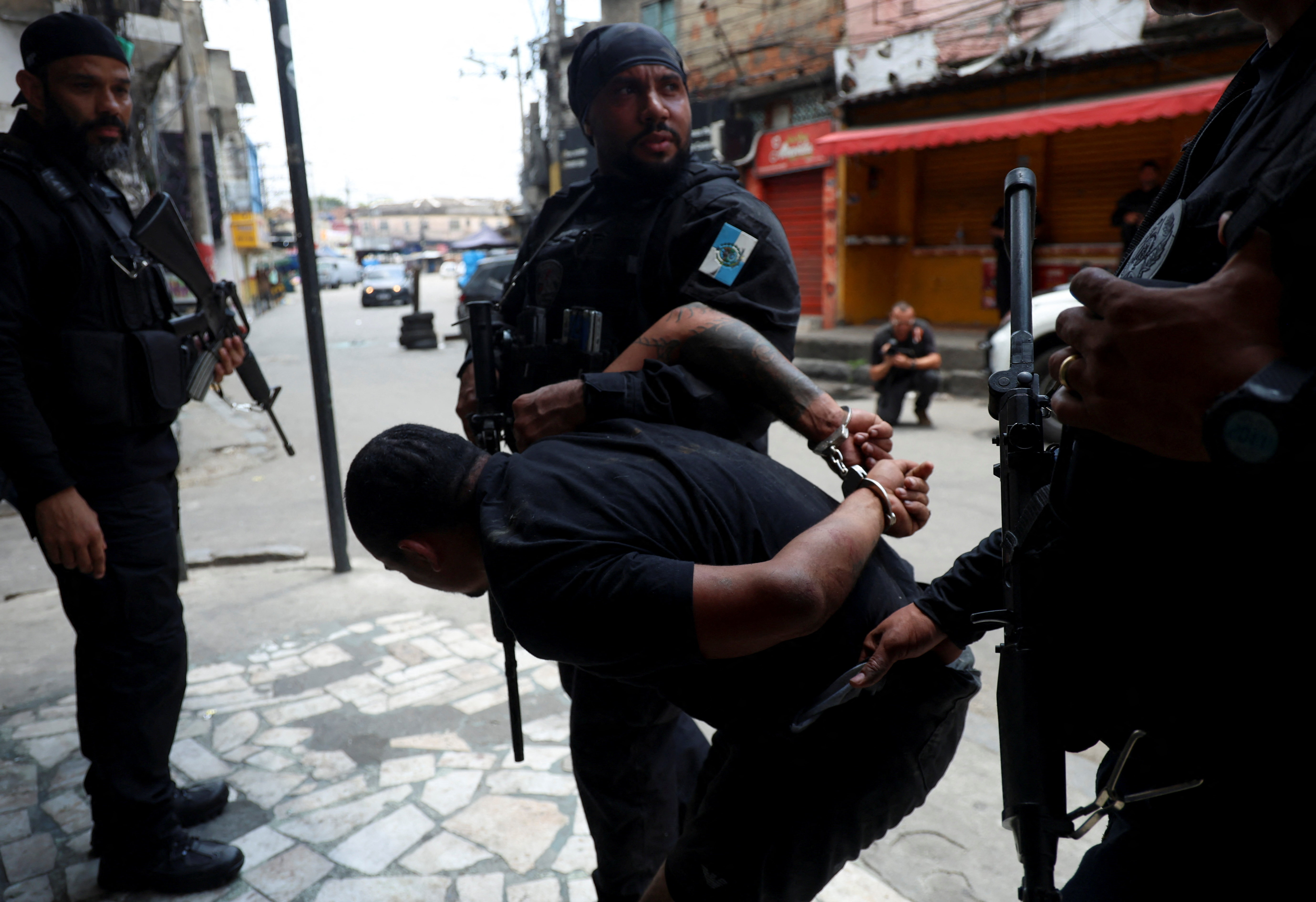 Police operation against drug trafficking at the favela do Penha in Rio de Janeiro