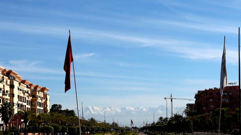 FILE PHOTO: The High Atlas mountain range is seen from the city of Marrakech