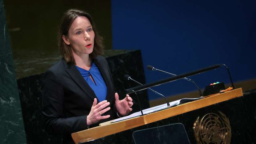 United Nations General Assembly holds meeting on Ukraine ahead of 2nd anniversary of Russian invasion, at U.N. headquarters in New York