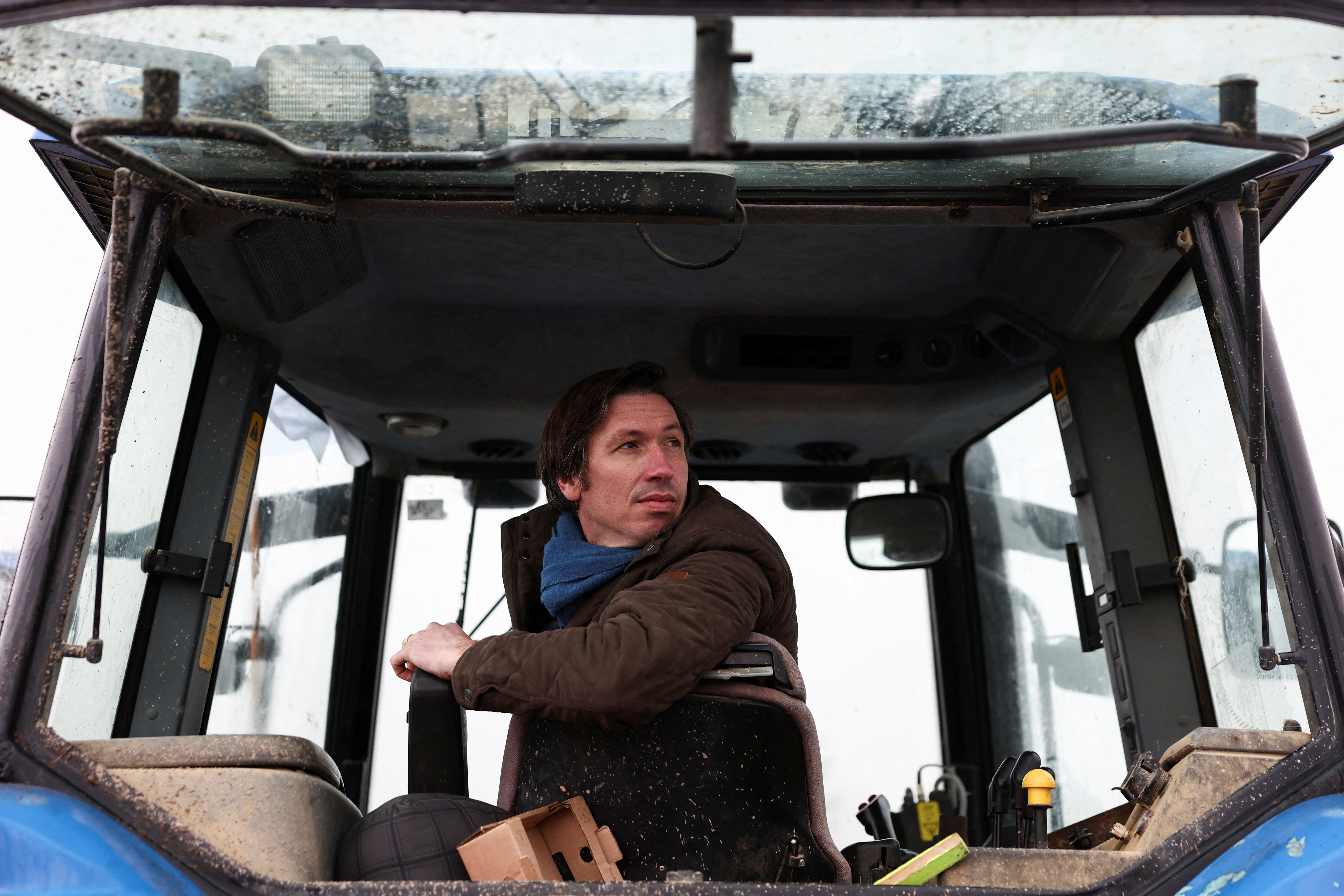 French farmer Bertin Moret on the A4 highway
