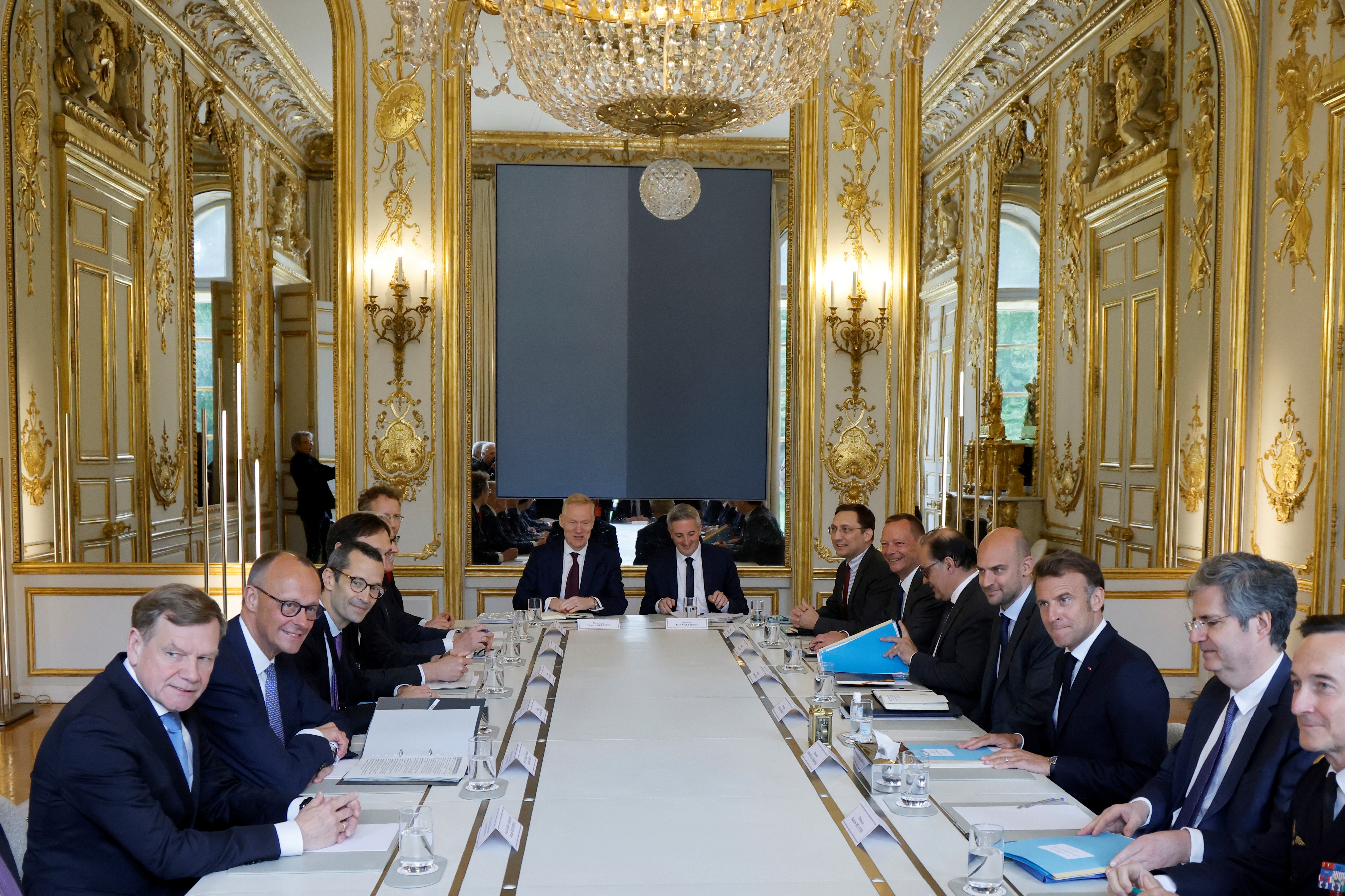 French President Macron meets newly elected German Chancellor Merz in Paris