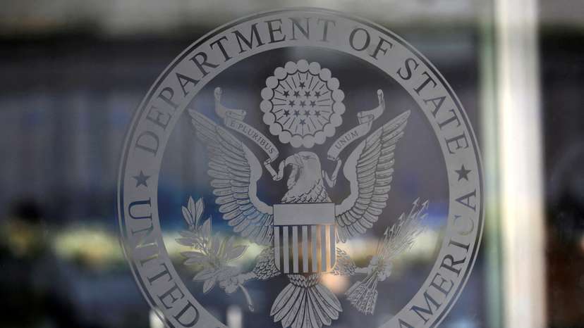 FILE PHOTO: The seal of the United States Department of State is seen in Washington