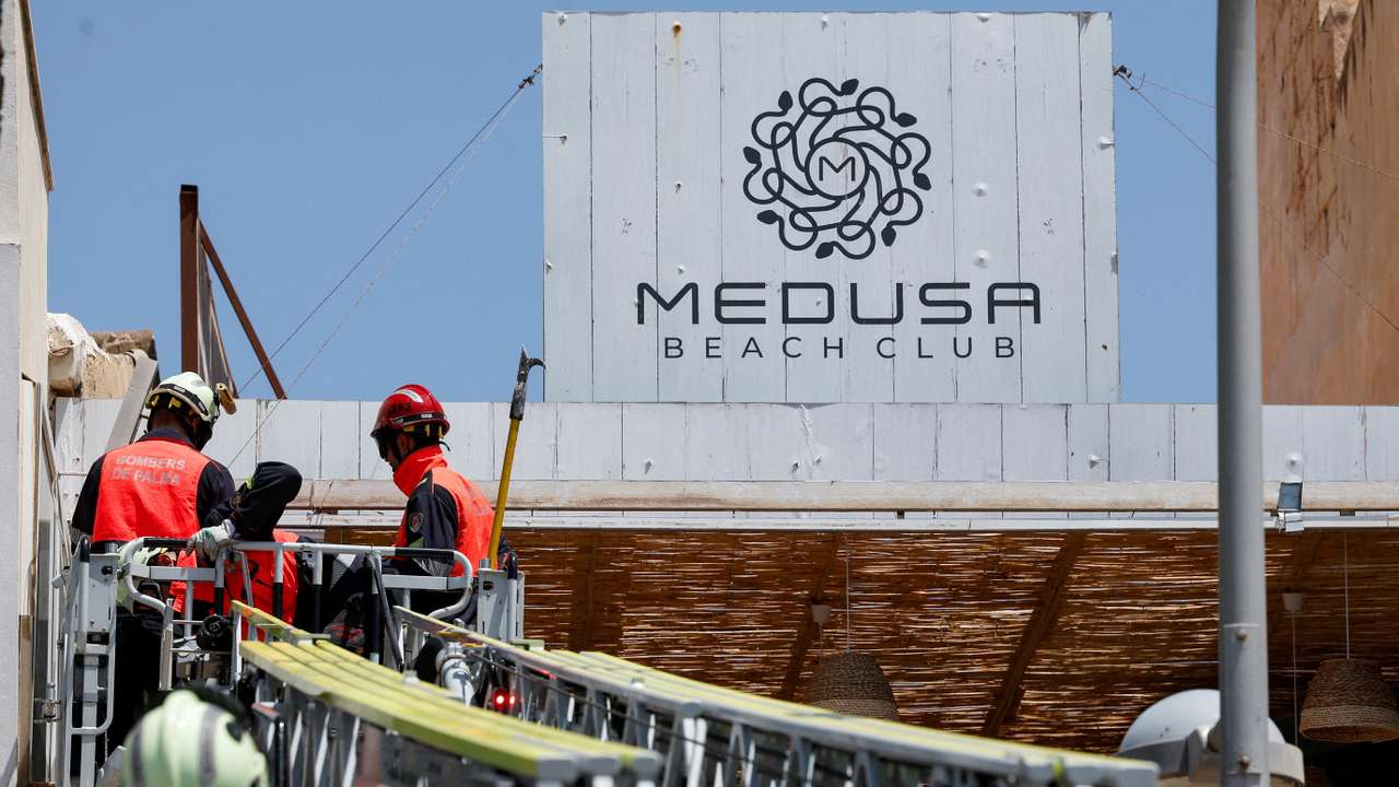 FILE PHOTO: Medusa Beach Club building collapses in Palma de Mallorca