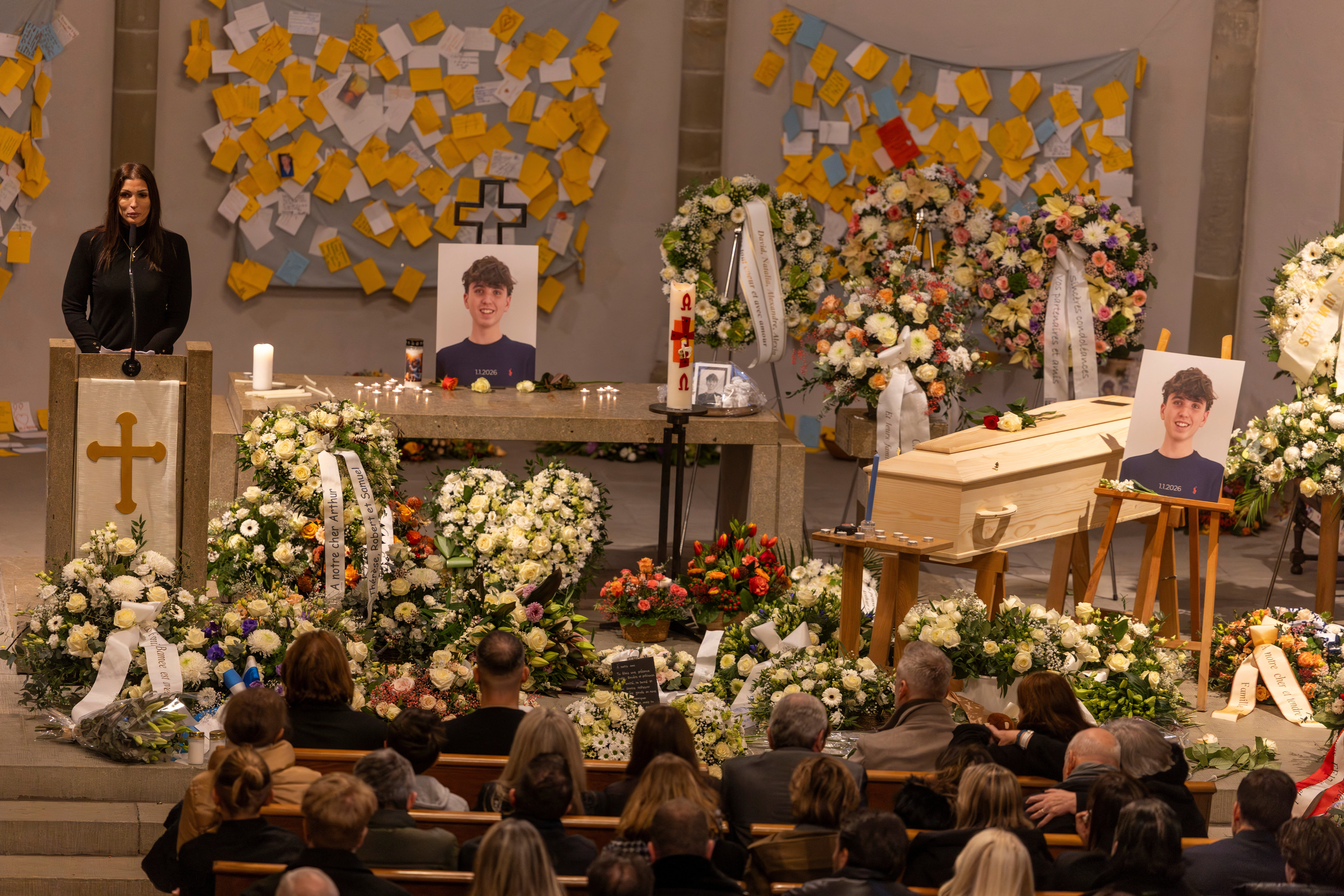 Funeral ceremony for the victim of Crans-Montana fire in Lutry