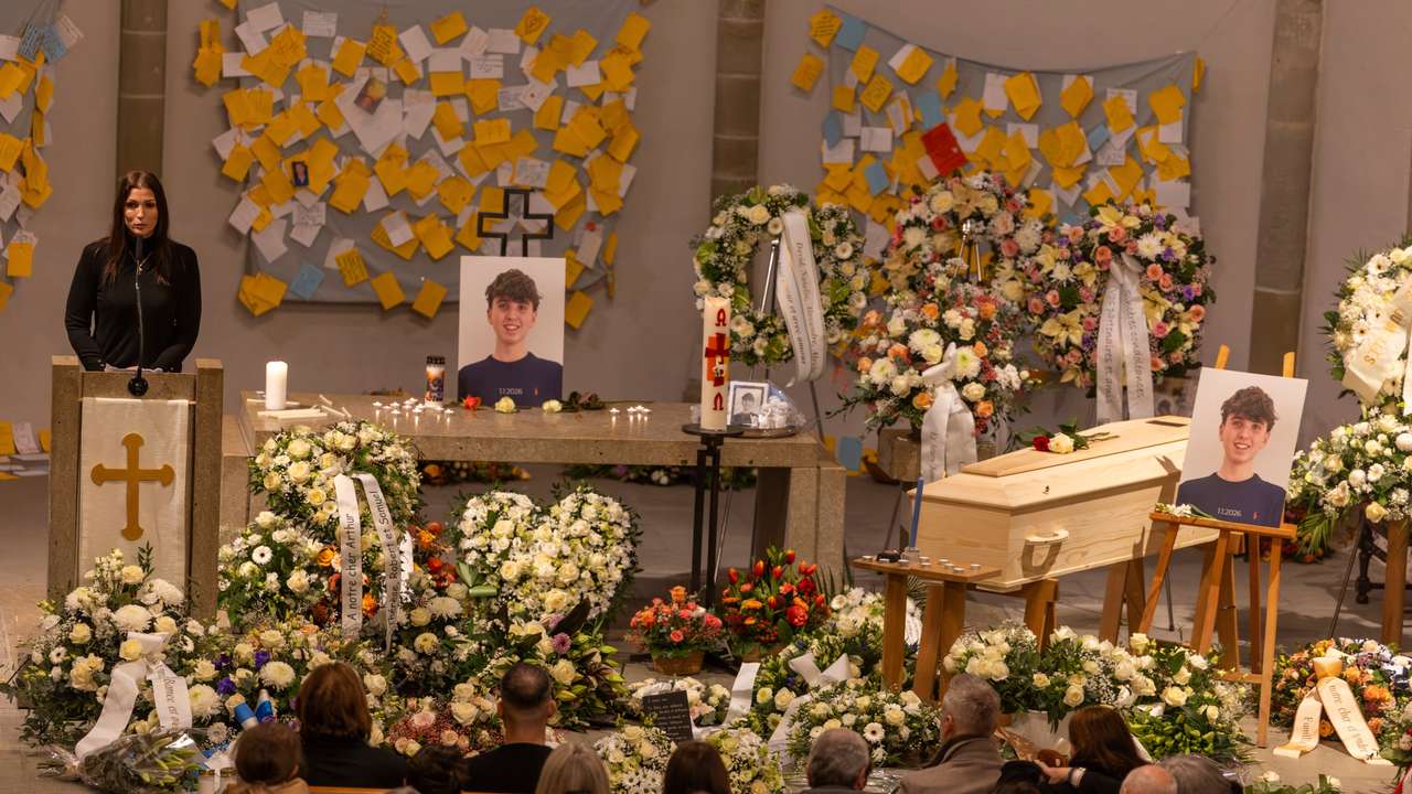 Funeral ceremony for the victim of Crans-Montana fire in Lutry