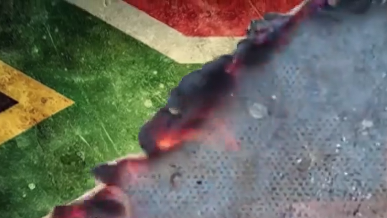 South Africa burning Flag