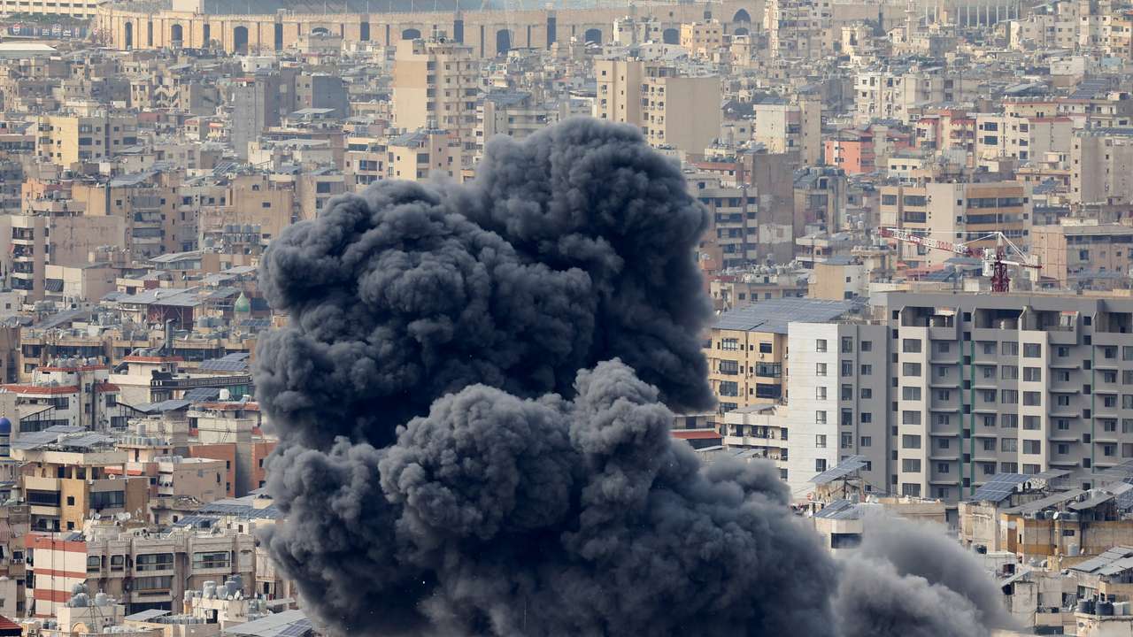 Smoke billows over Beirut's southern suburbs