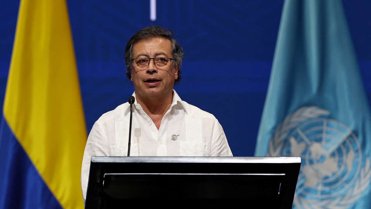 Colombian President Gustavo Petro attends the opening of the 16th United Nations Biodiversity Summit in Cali
