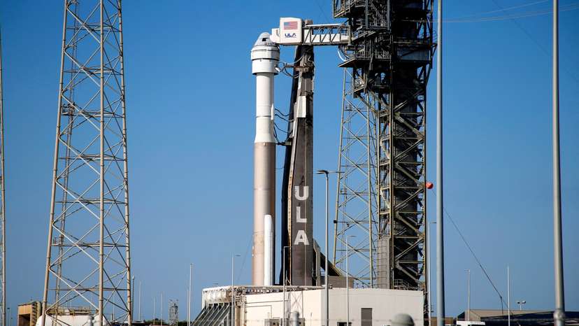 A United Launch Alliance Atlas V rocket is prepared for another launch attempt of two astronauts aboard Boeing's Starliner-1 Crew Flight Test (CFT) on a mission to the International Space Station, in Cape Canaveral