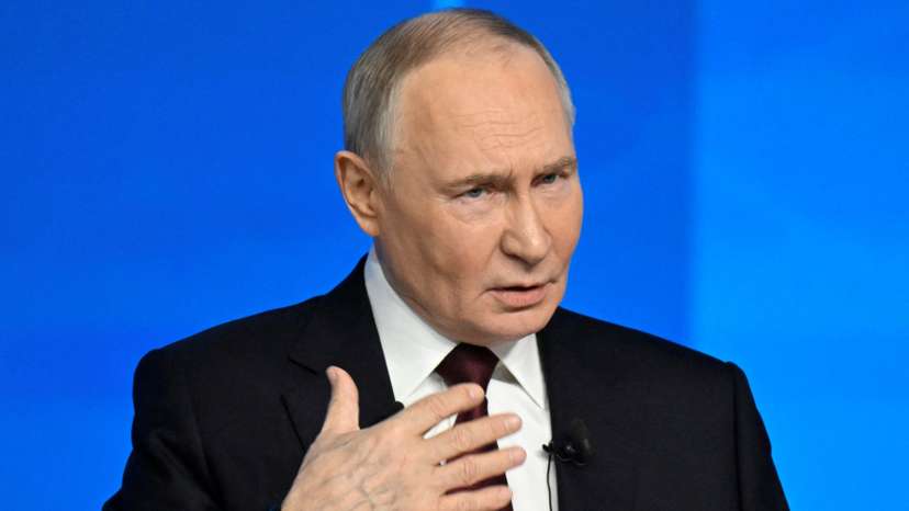 Russian President Putin holds the annual press conference in Moscow