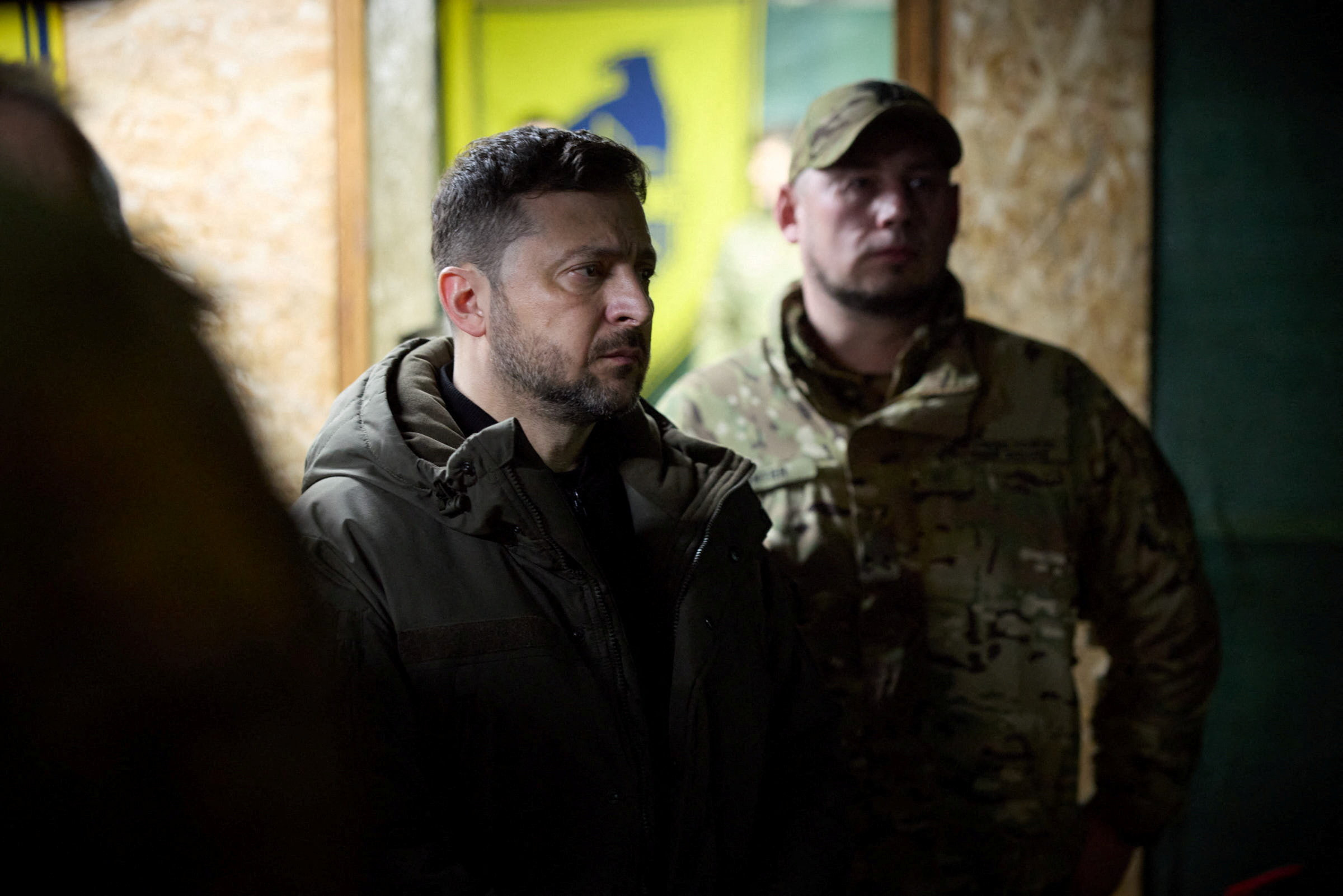 Ukraine's President Zelenskiy visits a front line in Donetsk region