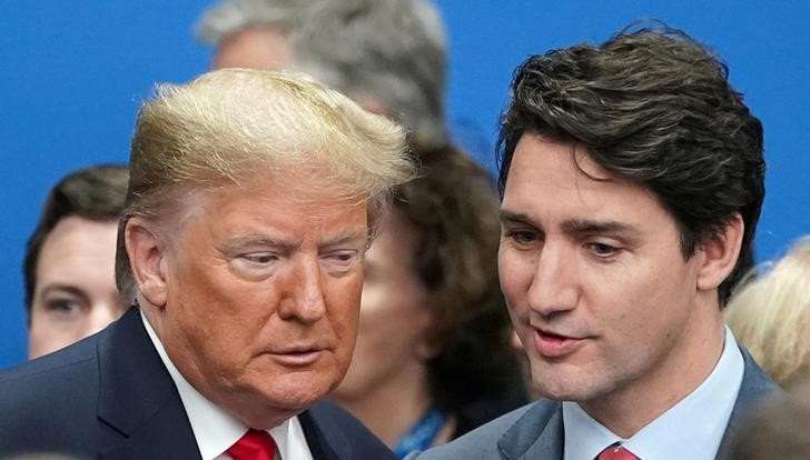 Trump and Trudeau meet at the NATO summit in Watford