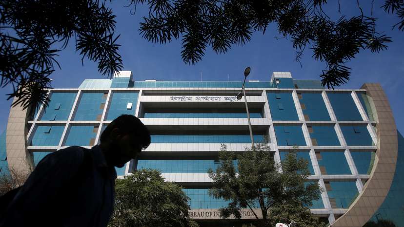 A man walks past India's Central Bureau of Investigation (CBI) headquarters building in New Delhi