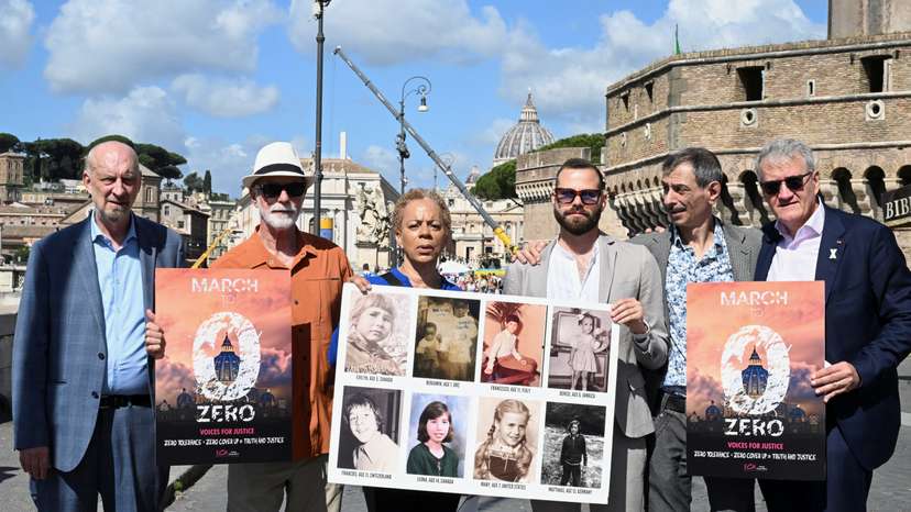 Clergy abuse survivors demonstrate near Vatican